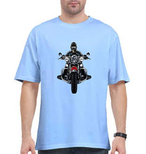 Load image into Gallery viewer, Biker Oversized T-Shirt for Men-Baby Blue-Ektarfa.online
