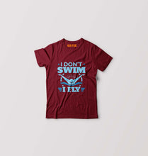 Load image into Gallery viewer, Swim Kids T-Shirt for Boy/Girl-Maroon-Ektarfa.online
