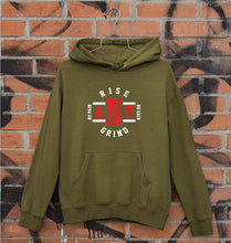 Load image into Gallery viewer, Rise &amp; Grind Gym Unisex Hoodie for Men/Women-Olive Green-Ektarfa.online
