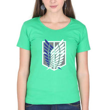 Load image into Gallery viewer, Attack on Titan T-Shirt for Women-flag green-Ektarfa.online
