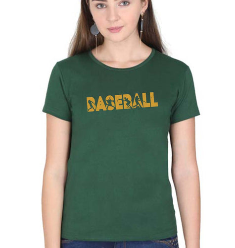 Baseball T-Shirt for Women-Dark Green-Ektarfa.online