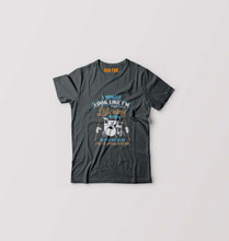Load image into Gallery viewer, Drummer Kids T-Shirt for Boy/Girl-Steal Grey-Ektarfa.online
