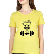 Load image into Gallery viewer, Gym Train Hard T-Shirt for Women-Yellow-Ektarfa.online
