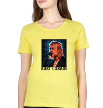 Load image into Gallery viewer, Kurt Cobain T-Shirt for Women-Yellow-Ektarfa.online
