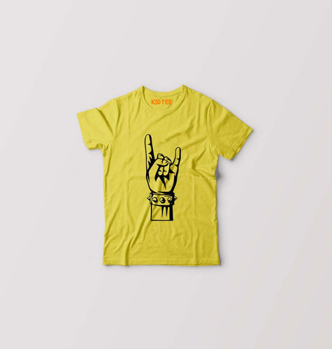 The Rock Kids T-Shirt for Boy/Girl-Yellow-Ektarfa.online