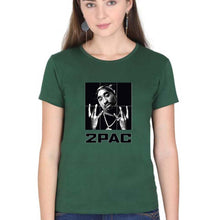 Load image into Gallery viewer, Tupac 2Pac T-Shirt for Women-Dark Green-Ektarfa.online
