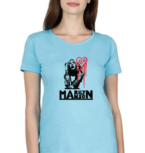Load image into Gallery viewer, Marilyn Manson T-Shirt for Women-SkyBlue-Ektarfa.online
