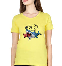 Load image into Gallery viewer, Shark T-Shirt for Women-Yellow-Ektarfa.online
