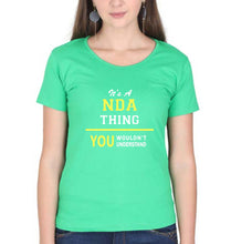 Load image into Gallery viewer, NDA Army T-Shirt for Women-flag green-Ektarfa.online
