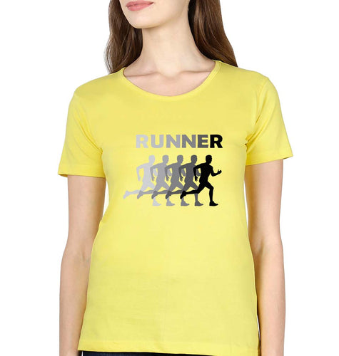Runner Running T-Shirt for Women-Yellow-Ektarfa.online