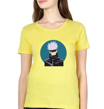 Load image into Gallery viewer, Gojo Satoru Anime T-Shirt for Women-Yellow-Ektarfa.online
