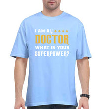 Load image into Gallery viewer, Doctor Oversized T-Shirt for Men-Baby Blue-Ektarfa.online
