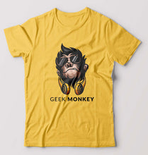 Load image into Gallery viewer, Geek Monkey T-Shirt for Men-Golden yellow-Ektarfa.online

