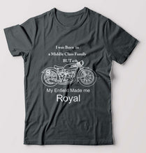 Load image into Gallery viewer, My Enfield made me Royal T-Shirt for Men-Steel grey-Ektarfa.online
