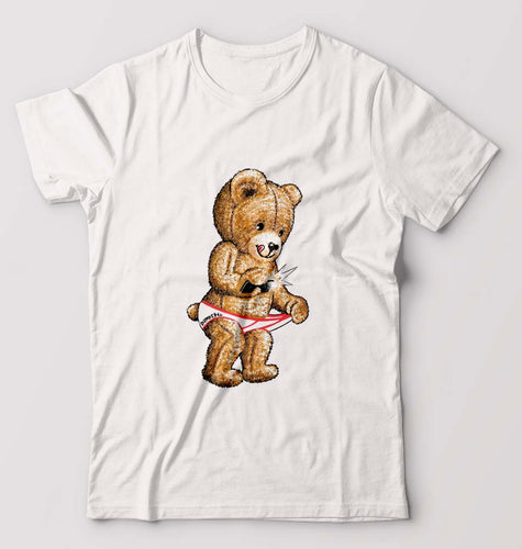 Domrebel Bear T-Shirt for Men-White-Ektarfa.online