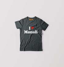 Load image into Gallery viewer, I Love Manali Kids T-Shirt for Boy/Girl-Steal Grey-Ektarfa.online
