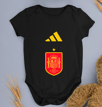 Load image into Gallery viewer, Spain Football Kids Romper For Baby Boy/Girl-0-5 Months(18 Inches)-Black-Ektarfa.online
