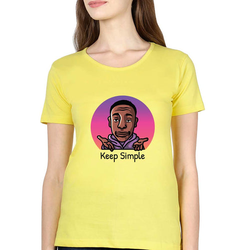 Khaby Lame T-Shirt for Women-Yellow-Ektarfa.online