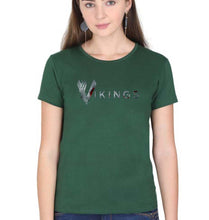 Load image into Gallery viewer, Vikings T-Shirt for Women-Dark Green-Ektarfa.online

