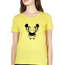 Load image into Gallery viewer, Kaws Mickey T-Shirt for Women-Yellow-Ektarfa.online
