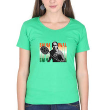 Load image into Gallery viewer, Saina Nehwal T-Shirt for Women-Flag Green-Ektarfa.online
