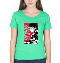 Load image into Gallery viewer, Demon Slayer T-Shirt for Women-flag green-Ektarfa.online
