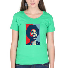 Load image into Gallery viewer, Nina Simone T-Shirt for Women-flag green-Ektarfa.online
