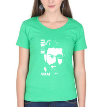 Load image into Gallery viewer, Virat Kohli T-Shirt for Women-flag green-Ektarfa.online
