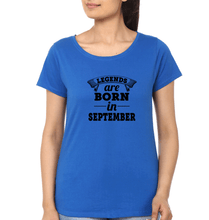 Load image into Gallery viewer, Legends are born in september T-Shirt for Women-Royal Blue-Ektarfa.online
