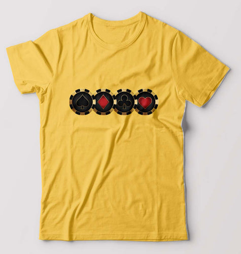 Poker T-Shirt for Men-Golden Yellow-Ektarfa.online
