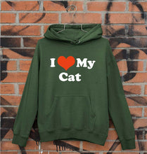 Load image into Gallery viewer, I Love My Cat Unisex Hoodie for Men/Women-Dark Green-Ektarfa.online

