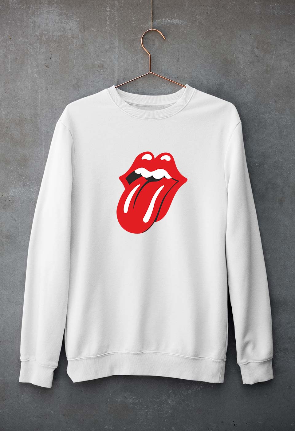 Rolling Stones Unisex Sweatshirt for Men/Women-White-Ektarfa.online