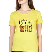Load image into Gallery viewer, Lets Go Wild T-Shirt for Women-Yellow-Ektarfa.online

