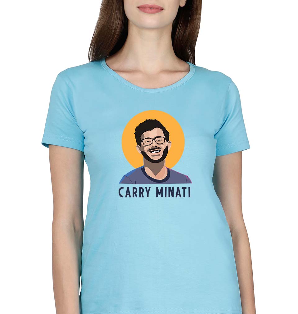 CarryMinati(Ajey Nagar) T-Shirt for Women-SkyBlue-Ektarfa.online