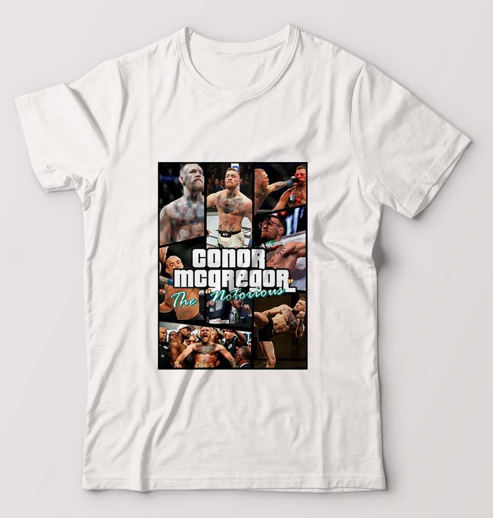 Conor McGregor UFC T-Shirt for Men-White-Ektarfa.online