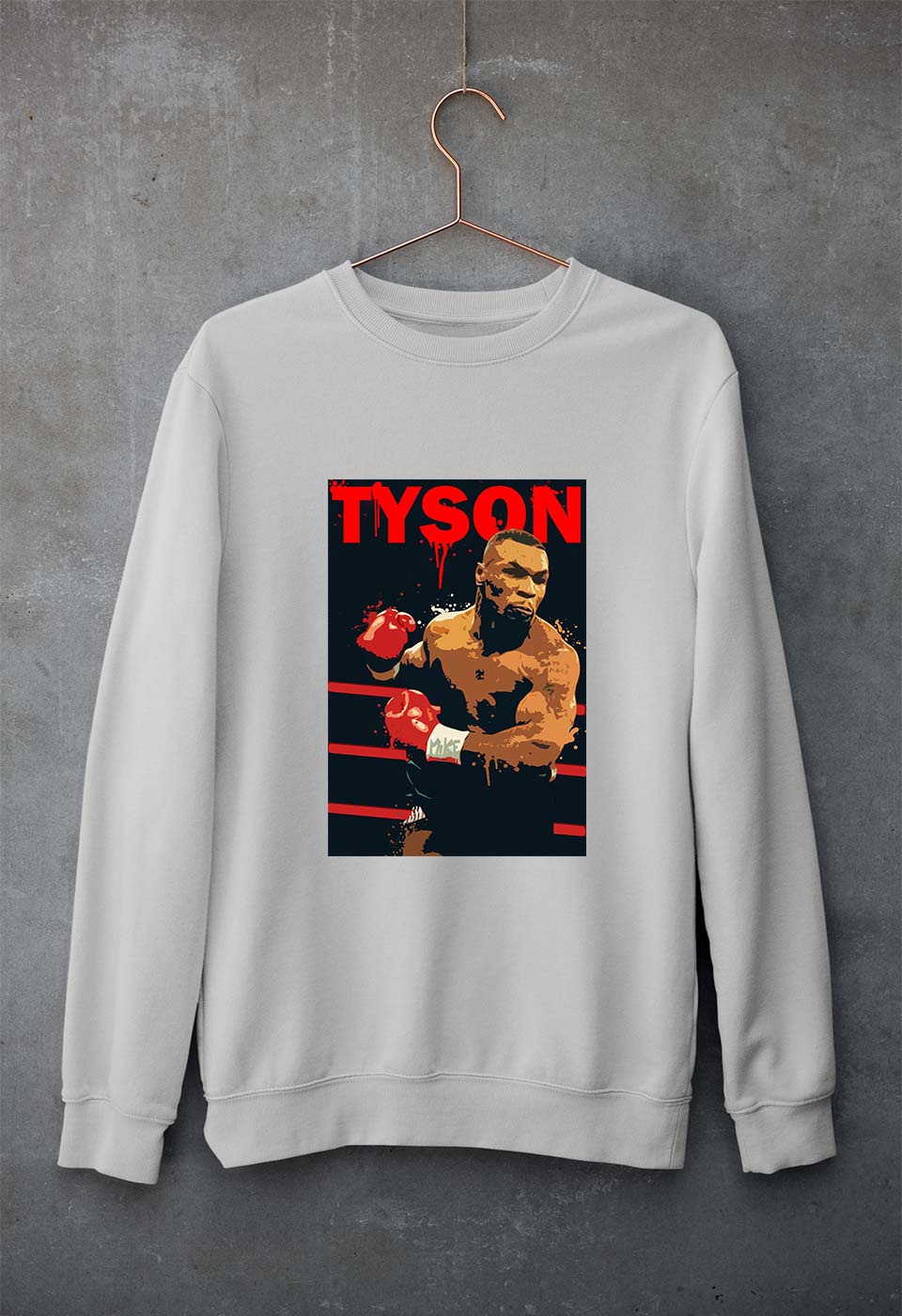 Mike Tyson Unisex Sweatshirt for Men/Women-Grey Melange-Ektarfa.online
