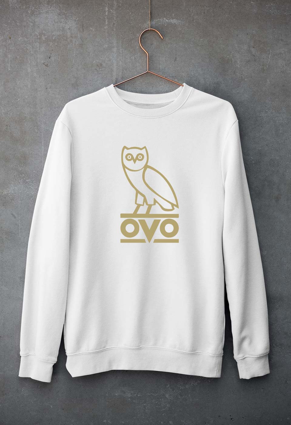 OVO Unisex Sweatshirt for Men/Women-White-Ektarfa.online