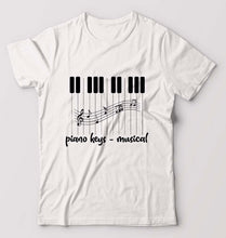 Load image into Gallery viewer, Piano T-Shirt for Men-White-Ektarfa.online
