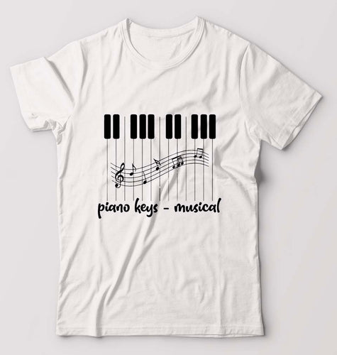 Piano T-Shirt for Men-White-Ektarfa.online