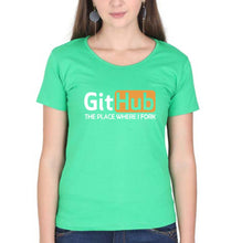 Load image into Gallery viewer, GitHub T-Shirt for Women-flag green-Ektarfa.online
