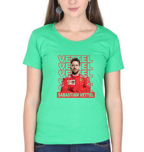Load image into Gallery viewer, Sebastian Vettel F1 T-Shirt for Women-flag green-Ektarfa.online
