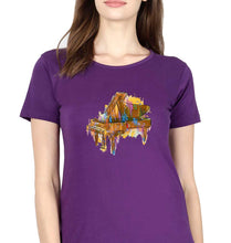 Load image into Gallery viewer, Piano T-Shirt for Women-Purple-Ektarfa.online
