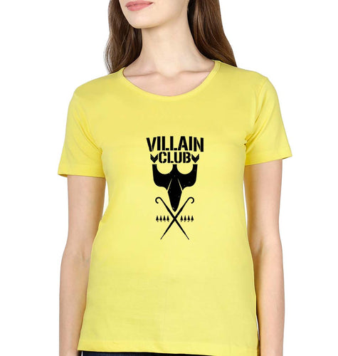 Villain Club T-Shirt for Women-Yellow-Ektarfa.online