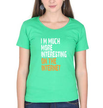 Load image into Gallery viewer, Internet Funny T-Shirt for Women-flag green-Ektarfa.online
