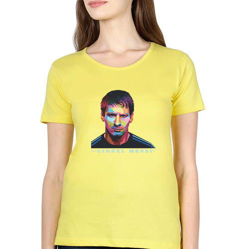Messi T-Shirt for Women-Yellow-Ektarfa.online