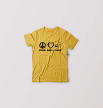 Load image into Gallery viewer, Peace Love Piano Kids T-Shirt for Boy/Girl-Golden Yellow-Ektarfa.online
