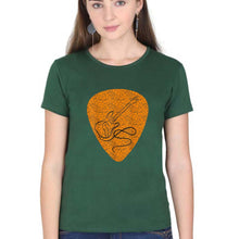 Load image into Gallery viewer, Guitar T-Shirt for Women-Dark Green-Ektarfa.online
