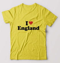 Load image into Gallery viewer, I Love England T-Shirt for Men-Yellow-Ektarfa.online
