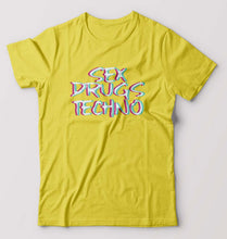 Load image into Gallery viewer, Sex Drugs Techno T-Shirt for Men-Yellow-Ektarfa.online
