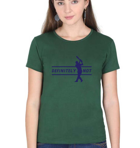 MS Dhoni T-Shirt for Women-Dark Green-Ektarfa.online